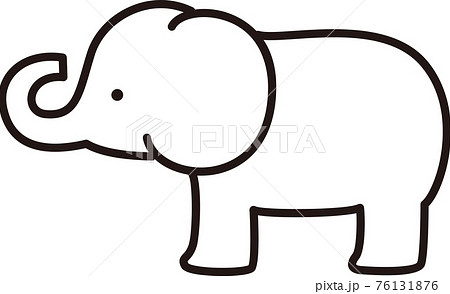 陸の哺乳類 アフリカゾウ 象 陸上動物のイラスト素材