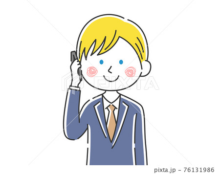 電話をかけるのイラスト素材