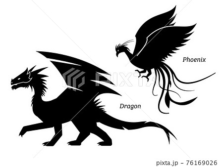 火の鳥のイラスト素材