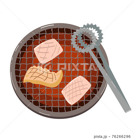 トング 焼肉のイラスト素材
