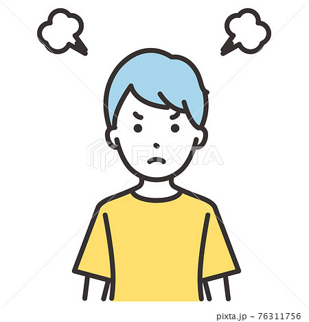 キレ 顔のイラスト素材