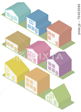 背景 街 街並み 3dのイラスト素材 - PIXTA