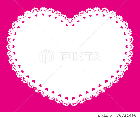 ハート レース イラスト かわいいのイラスト素材
