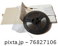 reel to reel tape spool and box on whiteの写真素材 [99861429] - PIXTA