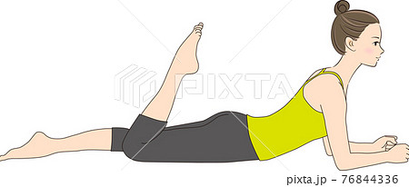 人物 女性 キック ポーズのイラスト素材