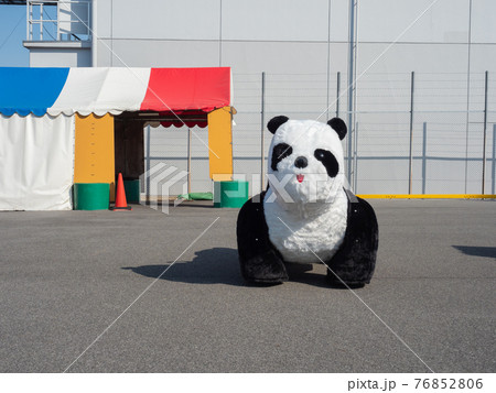 パンダ 乗り物 遊園地の写真素材