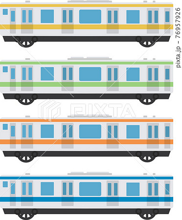 電車 列車 かわいい 鉄道のイラスト素材