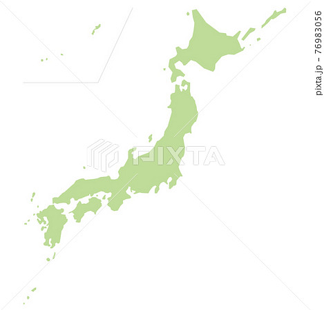 日本地図 日本 地図 シンプルのイラスト素材