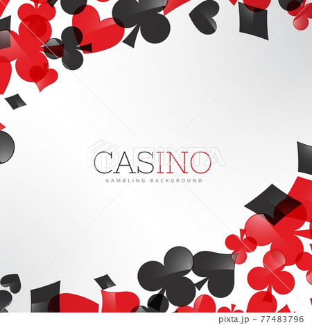 casino background with playing cards symbols - 스톡일러스트 ...