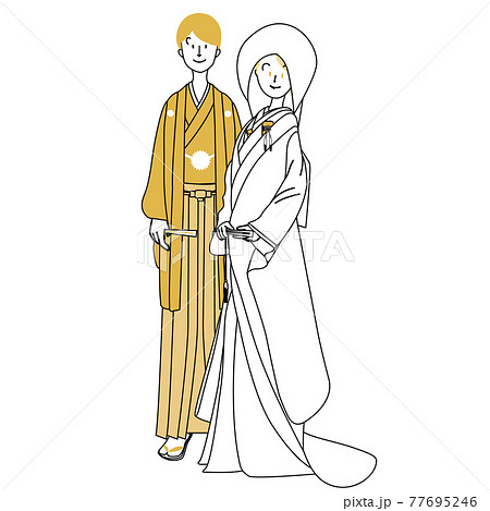 和装 ウェディングのイラスト素材