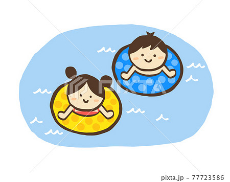 浮き輪のイラスト素材