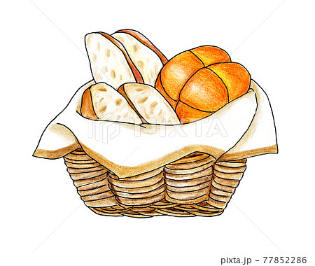 パン籠のイラスト素材