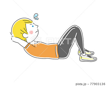 腹筋のイラスト素材