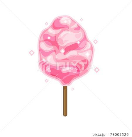 わたあめ 綿菓子 かわいいのイラスト素材