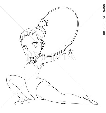 新体操 かわいい スポーツのイラスト素材