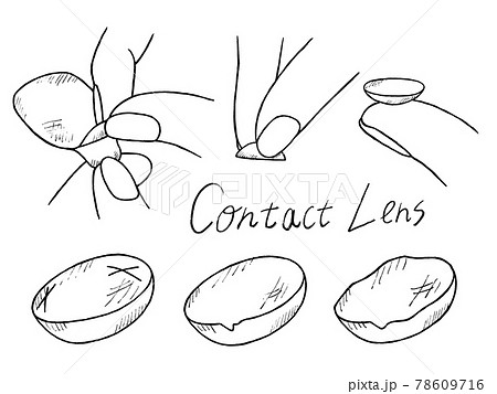 コンタクトレンズのイラスト素材