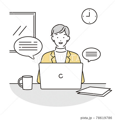 椅子正面のイラスト素材