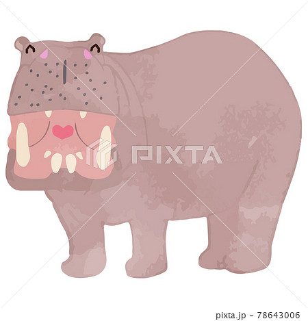 カバのイラスト素材集 ピクスタ