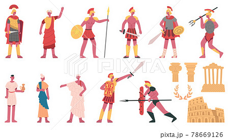 ローマ皇帝のイラスト素材