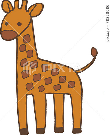 動物 キリン イラスト かわいいのイラスト素材