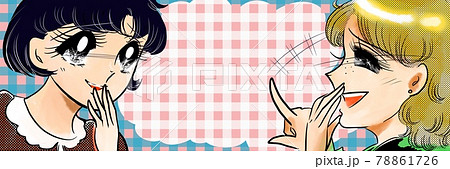 おかっぱ 女の子 かわいいのイラスト素材