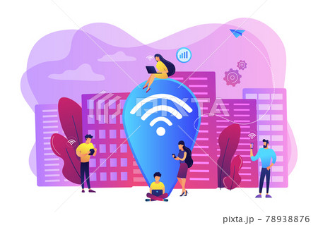 Free Wifiのイラスト素材