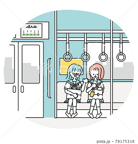 電車 車内のイラスト素材 電車 車内のイラスト素材