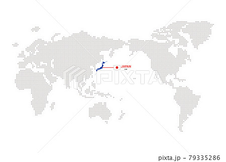 日本地図 日本 地図 英語のイラスト素材