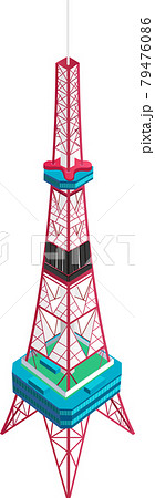 テレビ塔のイラスト素材