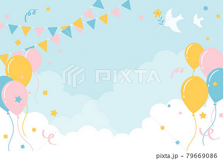 空 雲 文字 青空のイラスト素材 - PIXTA