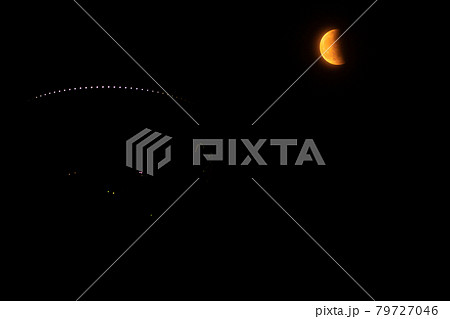 月蝕の写真素材