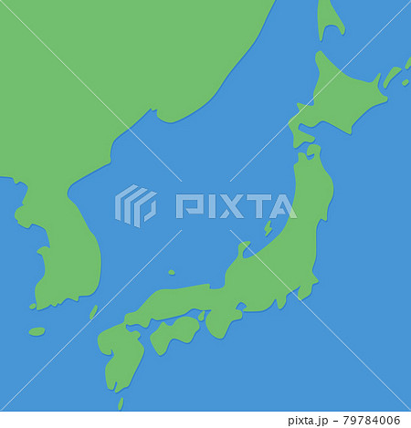 朝鮮半島 日本地図の写真素材