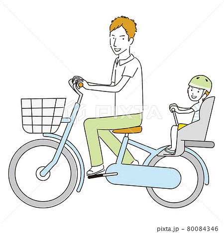 二人乗り自転車のイラスト素材