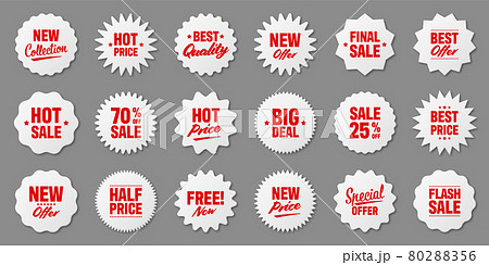 Realistic black price tags collection. Special offer or shopping