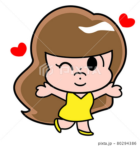 投げキッスのイラスト素材集 ピクスタ