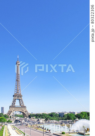 パリ エッフェル塔 街並み フランスの写真素材