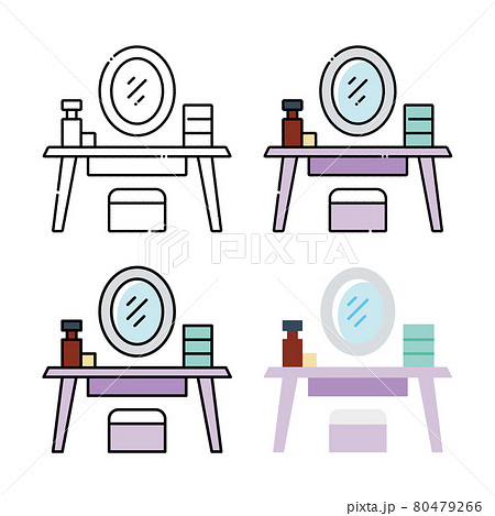 鏡 鏡台 ドレッサー イラストの写真素材