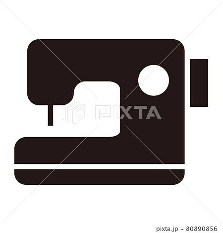 シルエット モノクロ 裁縫 ソーイングのイラスト素材