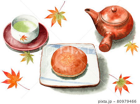 丸い食べ物のイラスト素材