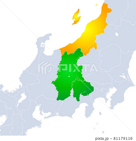 新潟県 新潟 地図 ベクターのイラスト素材