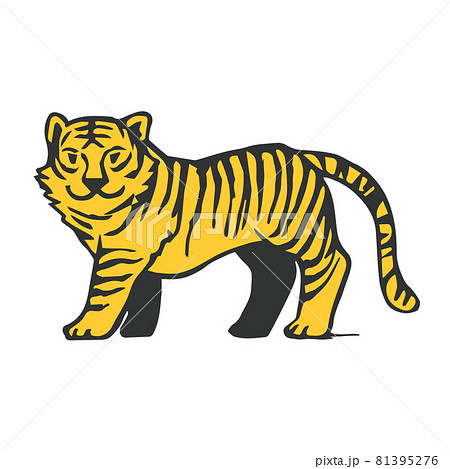 トラのイラストのイラスト素材