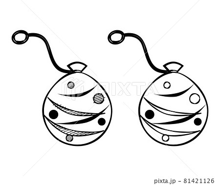 ヨーヨー釣りのイラスト素材