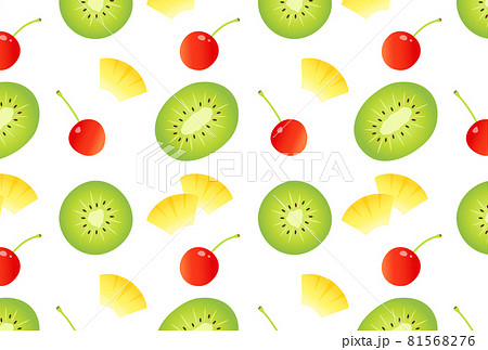 フルーツ サクランボ かわいい イラストのイラスト素材