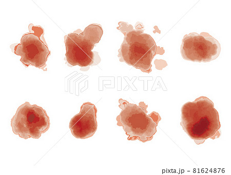 血 血痕 白バック イラストの写真素材