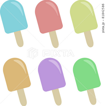 シャーベット 氷菓子 ソーダアイスクリーム ソーダアイスのイラスト素材