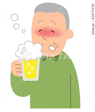 おじいちゃん 飲む ベクター ビールのイラスト素材 - PIXTA