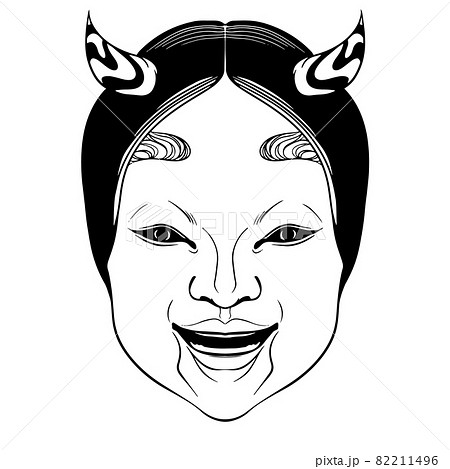 怖い鬼のイラスト素材