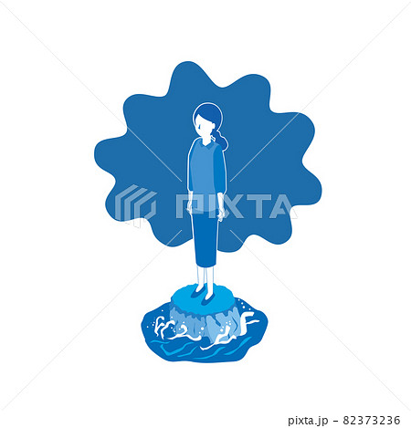 寂しい 孤独のイラスト素材集 ピクスタ