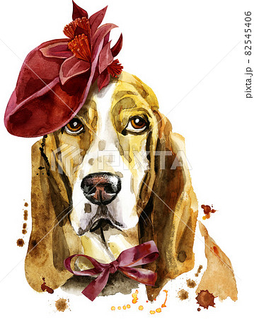 耳が長い犬のイラスト素材