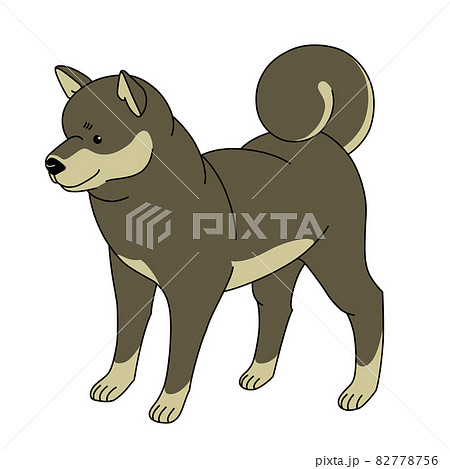 立っている犬のイラスト素材